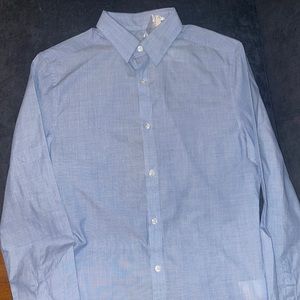 Easy Iron Blue Fitted H&M Men Shirt size XS New w/Tags